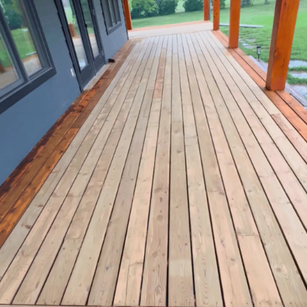 Wood stripping and staining project