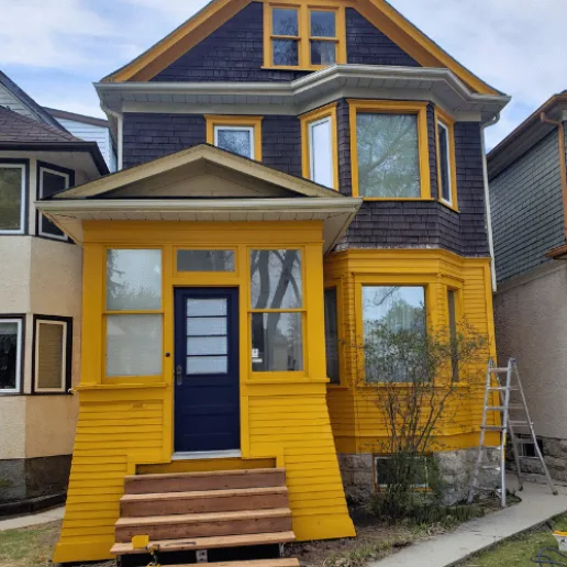 Freshly painted home exterior